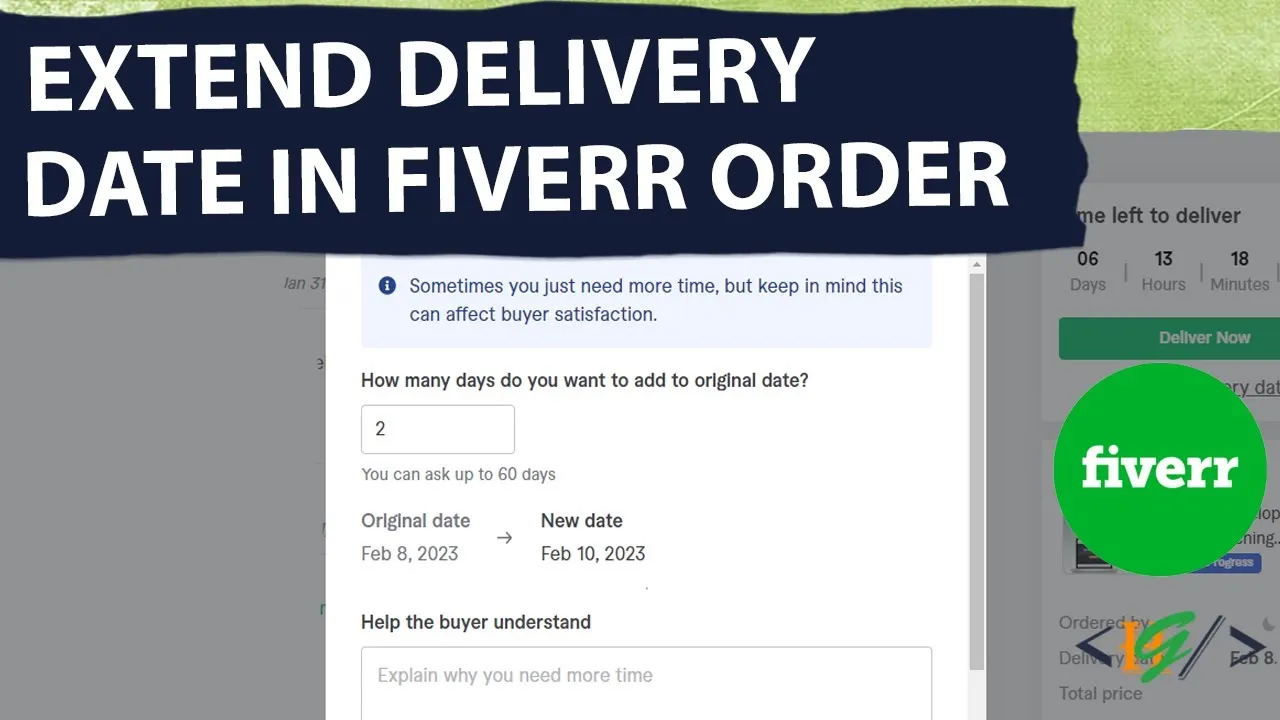 How to Extend Orders on Fiverr