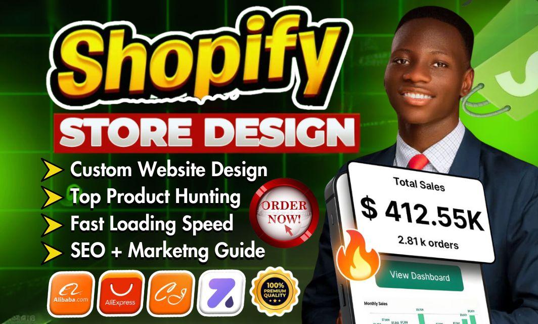 I Will Design Shopify Store, Etsy POD, and Shopify Dropshipping Website