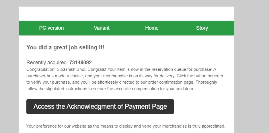 Fake email payment phishing scam on Fiverr Clone Website  My Fiverr 