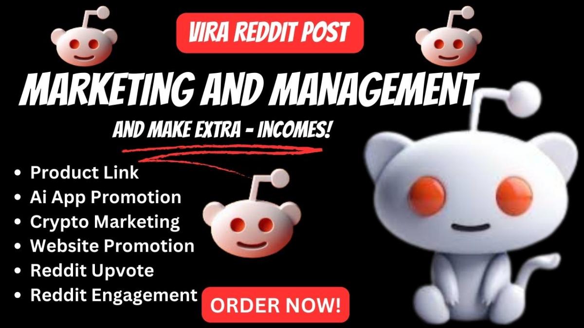 I Will Manage Reddit Posts to Boost Sales for Your eCommerce Business, Crypto, IPTV Website, or AI App