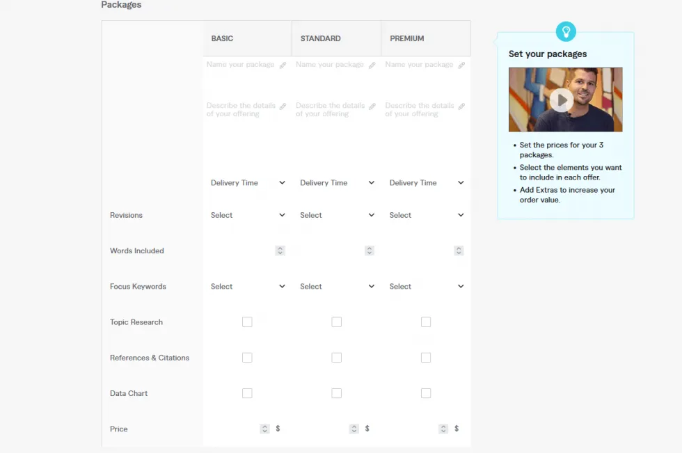 How to Make an Offer Sheet for Fiverr