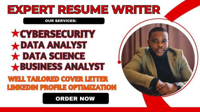 I Will Write a Professional Resume for Data Science, Data Analyst, Cyber Security, Business Analyst, and Scrum Roles