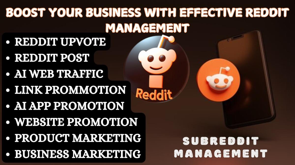 I Will Provide Reddit Post Management for Your E-commerce, Temu Affiliate, Crypto, IPTV Website, and AI App