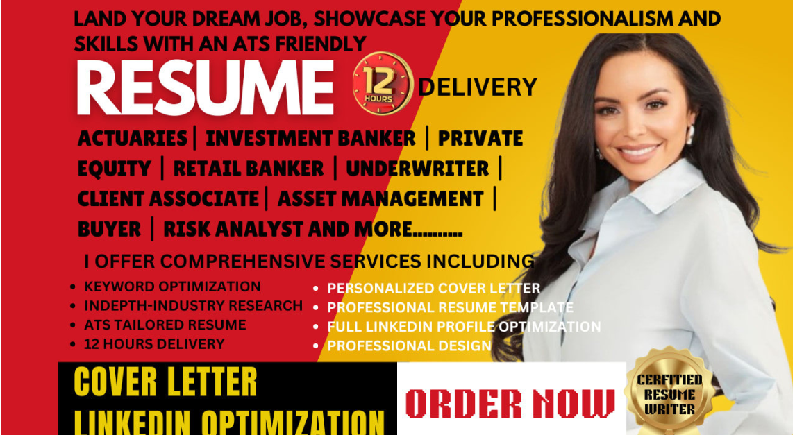 I Will Craft a Professional Resume for Financial Analysts, Accountants, Auditors, and Private Equity Analysts