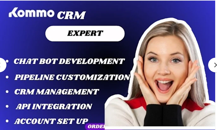 I Will Set Up a Kommo Chat Bot, Pipeline, API Integration, and CRM Management as a Kommo Expert