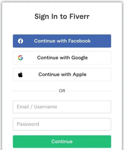 How to Login to Fiverr on Desktop