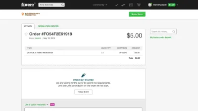 How to Mark a Completed Order as Incomplete on Fiverr
