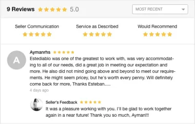 How to Give a Review on Fiverr