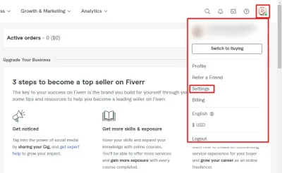 How to Change Your Current Status on Fiverr