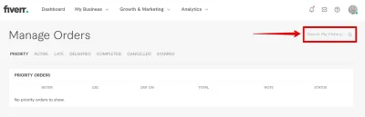 Where is the Buyer Request Option in Fiverr?