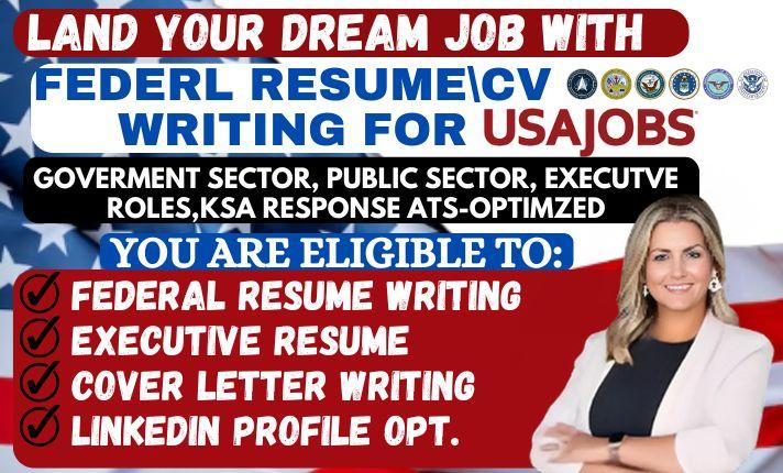 I Will Write Federal Resume, ATS Resume, Executive Resume, USAJobs Resume