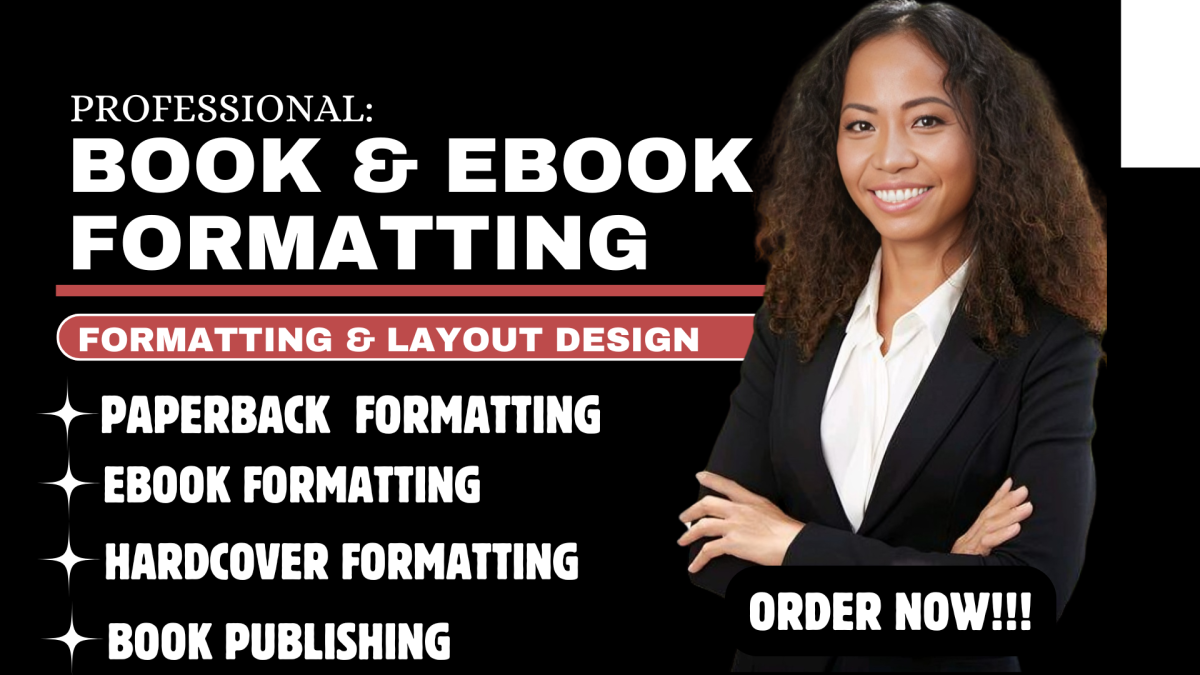 I Will Professionally Format and Design Your Book, Report, Cover Page, PDF, Print Book, and eBook