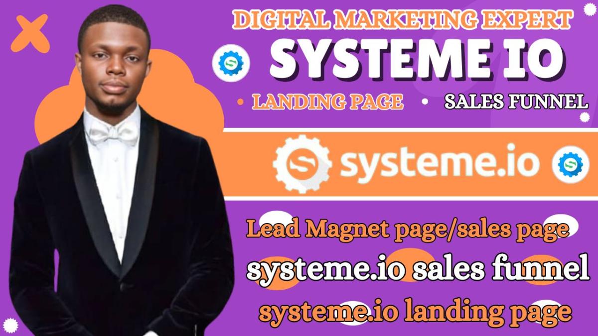 I Will Design Systeme.io Landing Page, Sales Funnel, and Creation