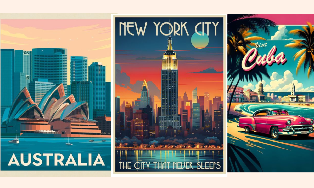 I Will Create Stunning Retro Vintage Posters, Movie Travel Cinematic Posters, or Event Flyers