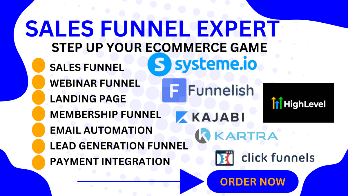 I Will Create High-Converting Sales Funnels in Systeme IO or GoHighLevel, Including Landing Pages