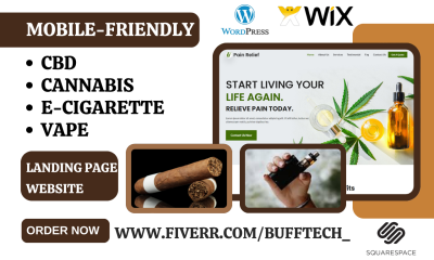 Build a Stunning Cannabis Website for Marijuana, Vape, Hemp, e-Cigarette, Tobacco, Kanja, and CBD