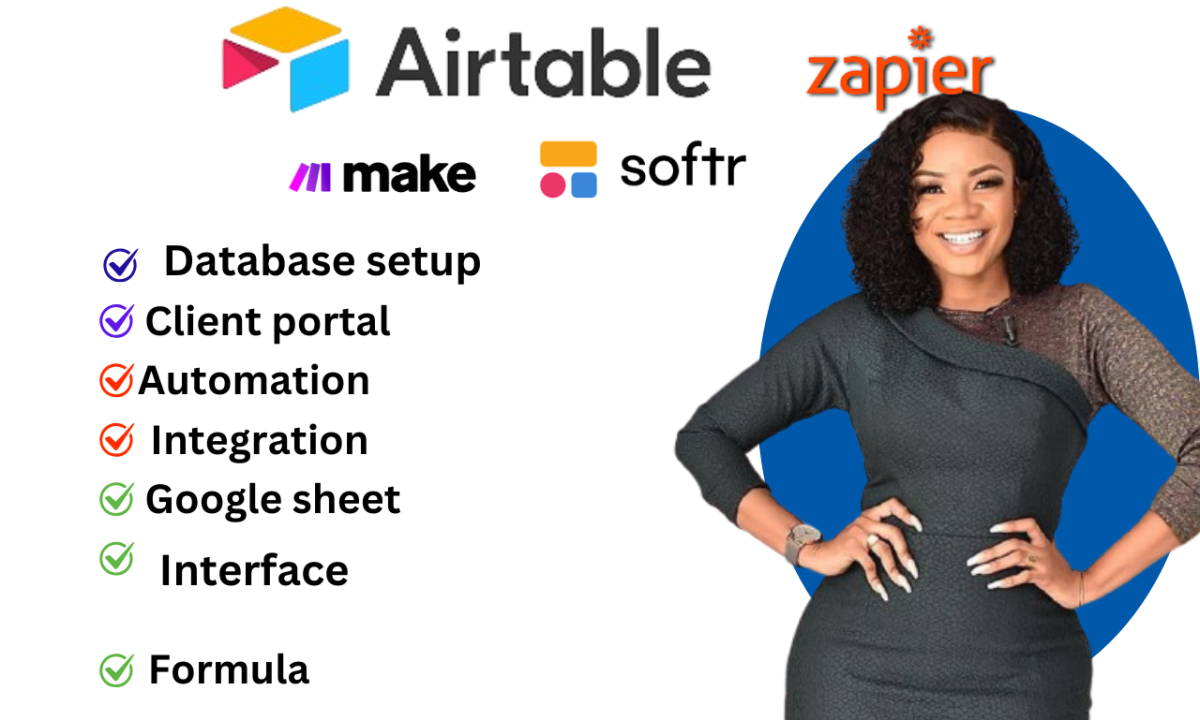 I Will Setup Airtable Database, Softr Web App, Client Portal, and Automation Integration