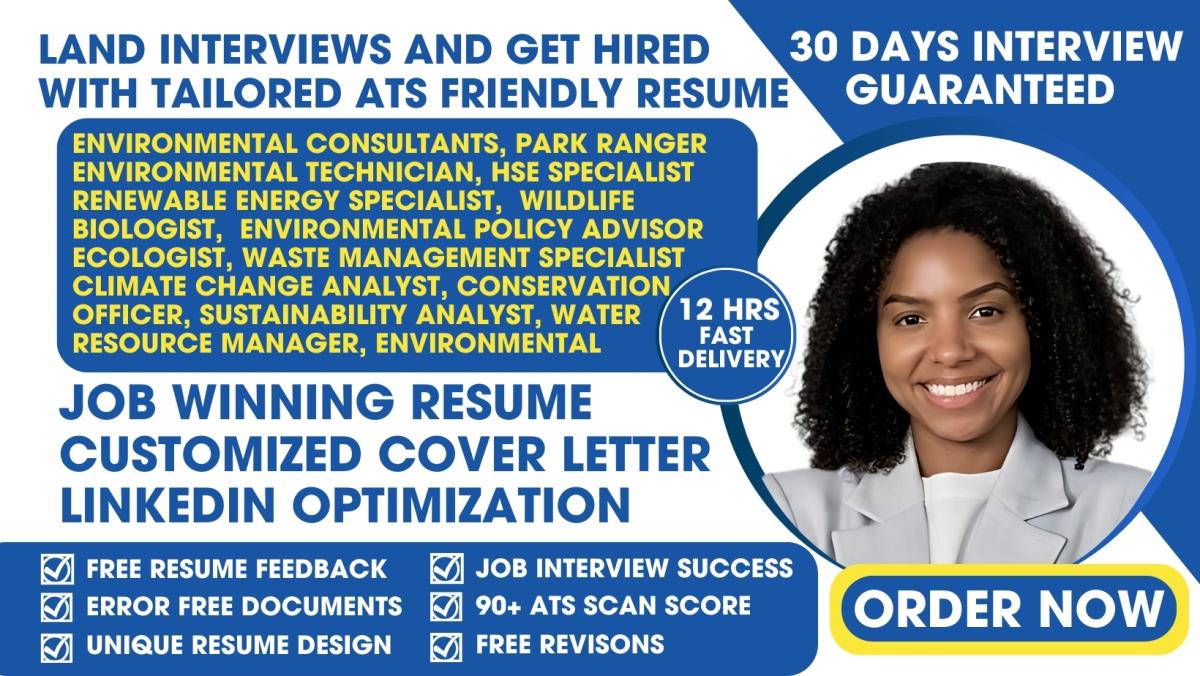 I Will Craft an Expert Environmental Resume for Consultants, HSE Specialists, Park Rangers, and Technicians