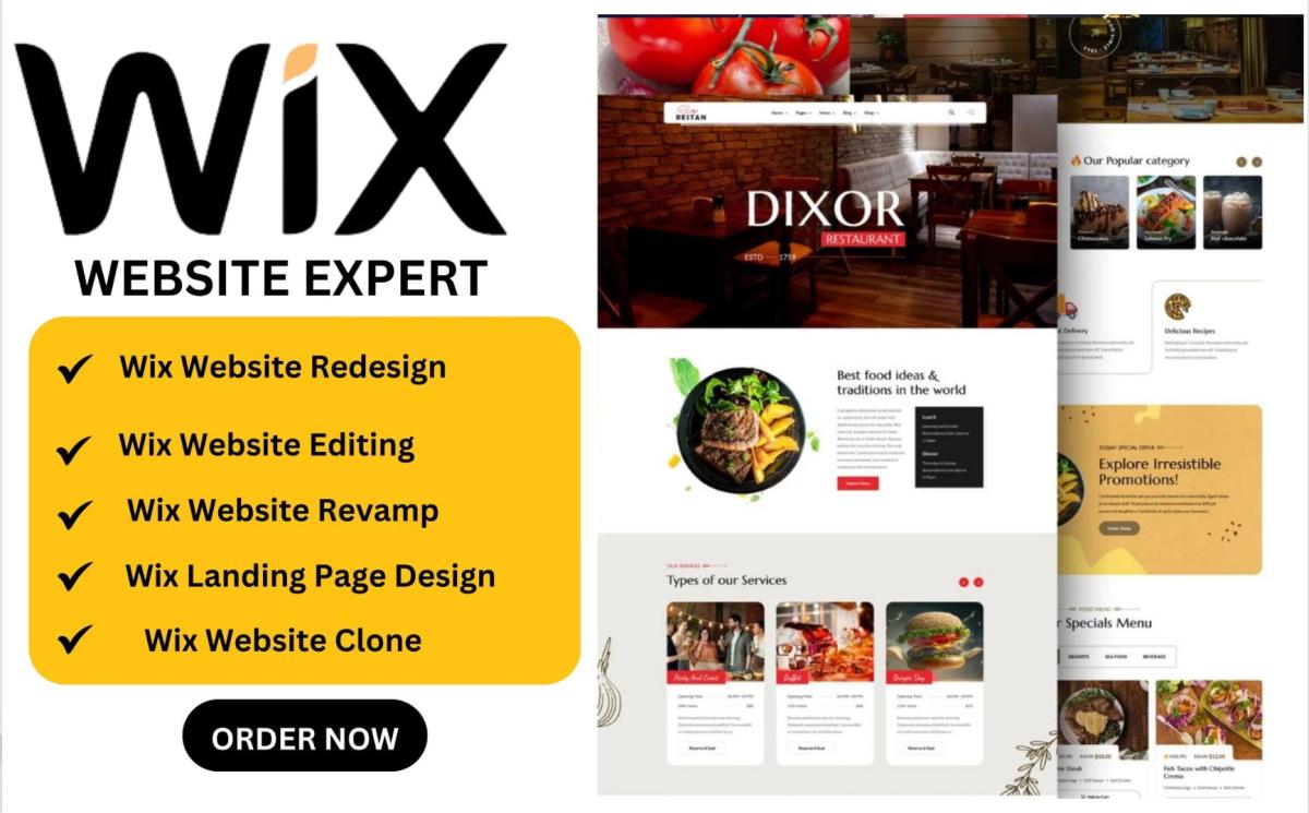 I Will Redesign Your Wix Website: Remake, Rebuild, Revamp, Edit, Update, Recreate, Remodel Your Wix Site