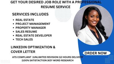 I Will Write a Professional Real Estate Property Manager & Developer Resume