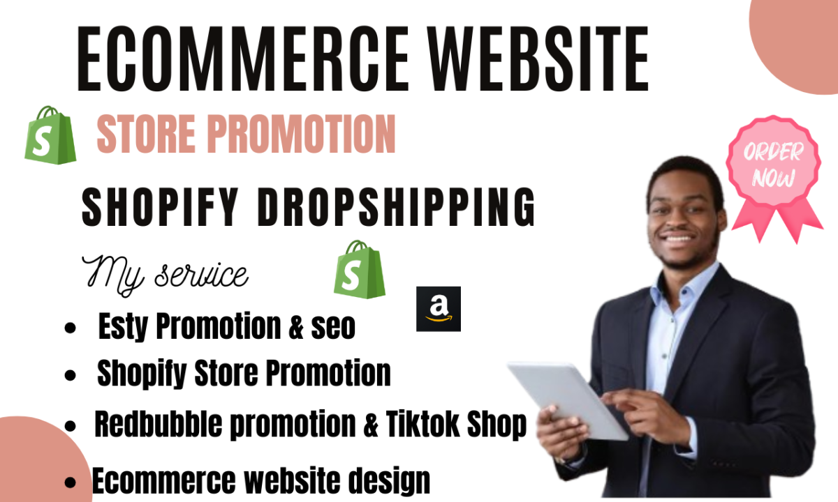 I Will Do Shopify Store Promotion, Redbubble, Etsy Shop Marketing, Shopify SEO, TikTok Shop