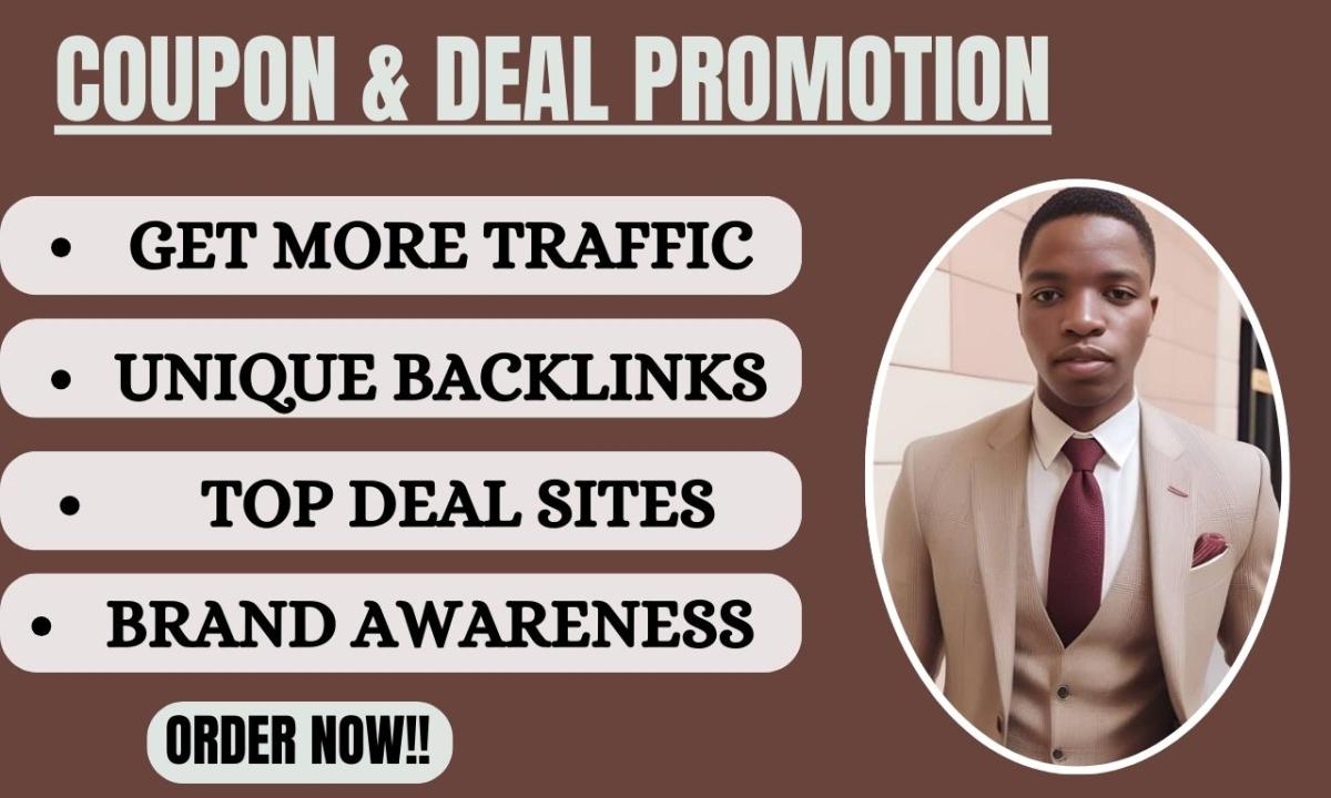 I Will Promote Your Deal Coupons on Top Quality Deal Sites