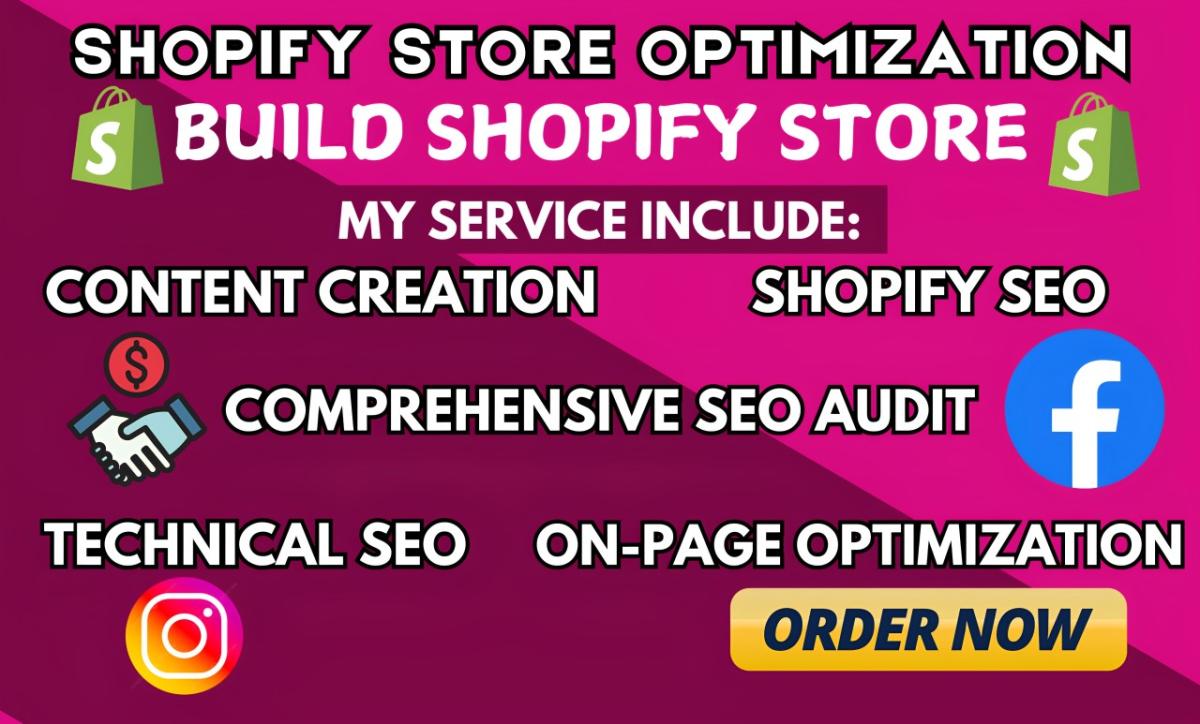 I will build and optimize your shopify store seo for maximum sales and conversions