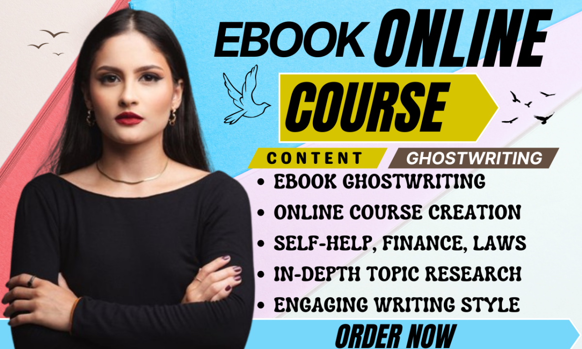 I Will Create an Online Course eBook and Write Self-Help, Finance, and Law eBooks