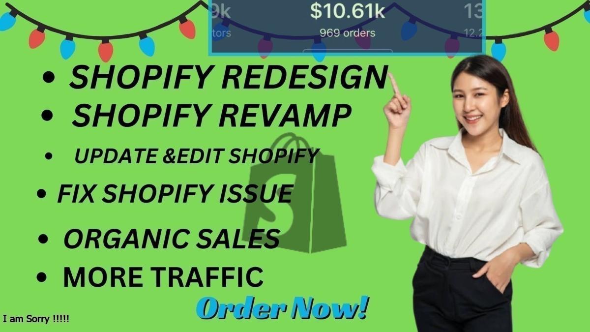 I Will Redesign Your Shopify Dropshipping Branded Store for a Complete Revamp and Improvement