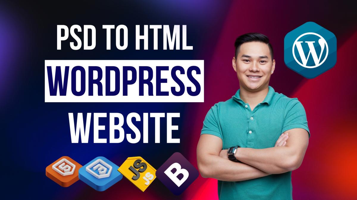 I Will Convert Figma to HTML, PSD to HTML, PSD to WordPress, Bootstrap Website Design