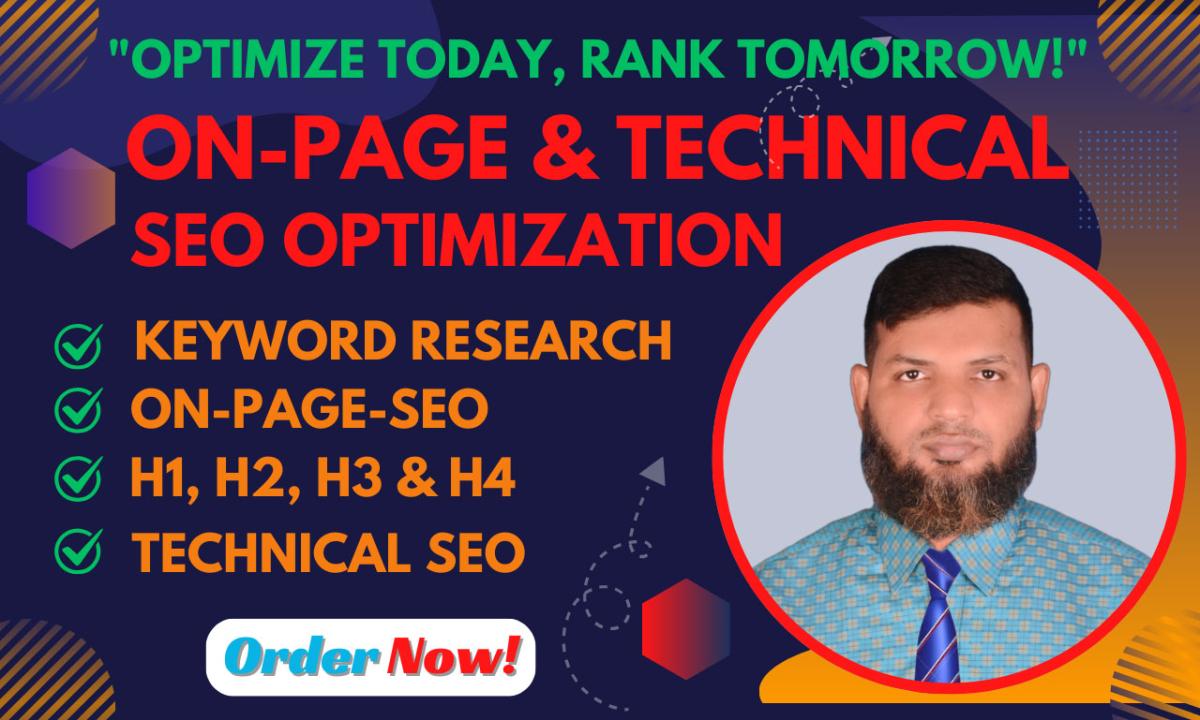 I Will Provide Professional On-Page and Technical SEO Services for Top Rankings