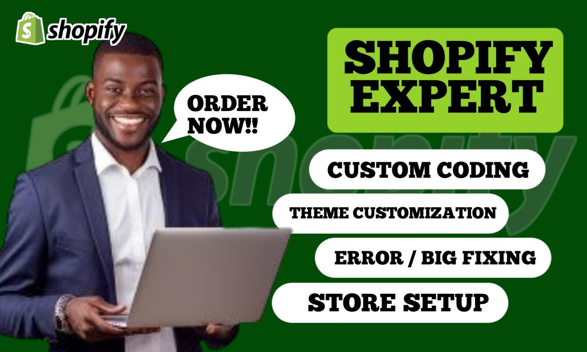 I Will Be Your Shopify Expert in SEO, Coding, Bug Fixes, and Development