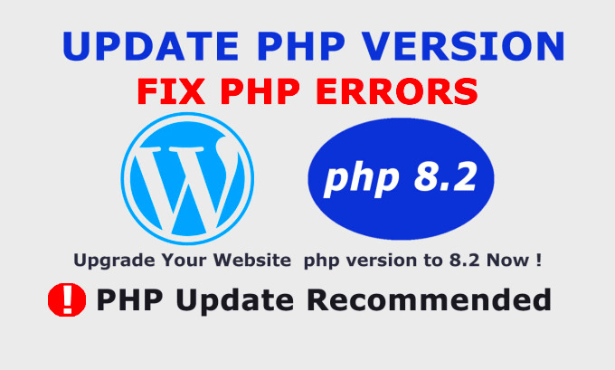 Update wordpress php version and fix php errors by Mdayubali88  Fiverr