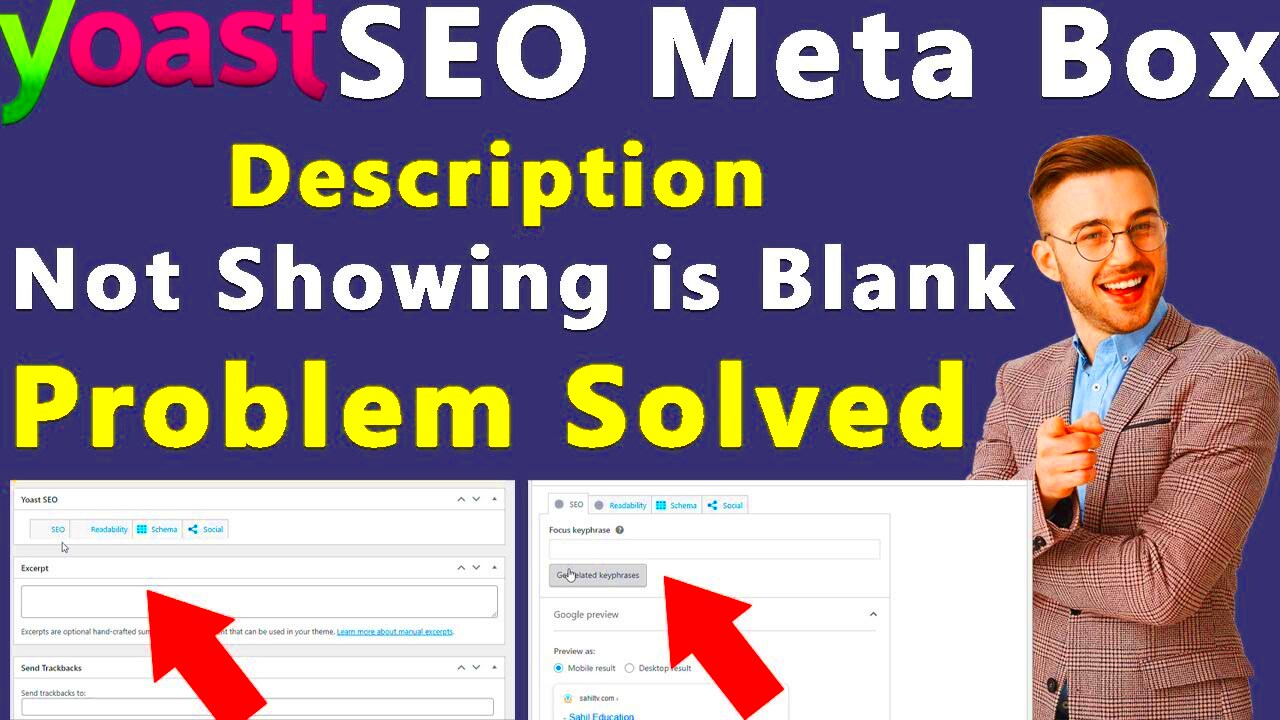 yoast seo meta description not showing  Yoast SEO meta box is blank 