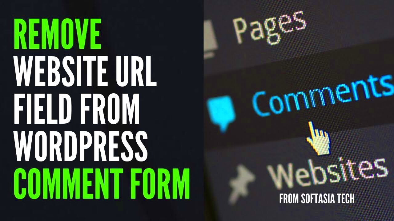 How to Remove Website URL Field from WordPress Comment Form  WordPress 