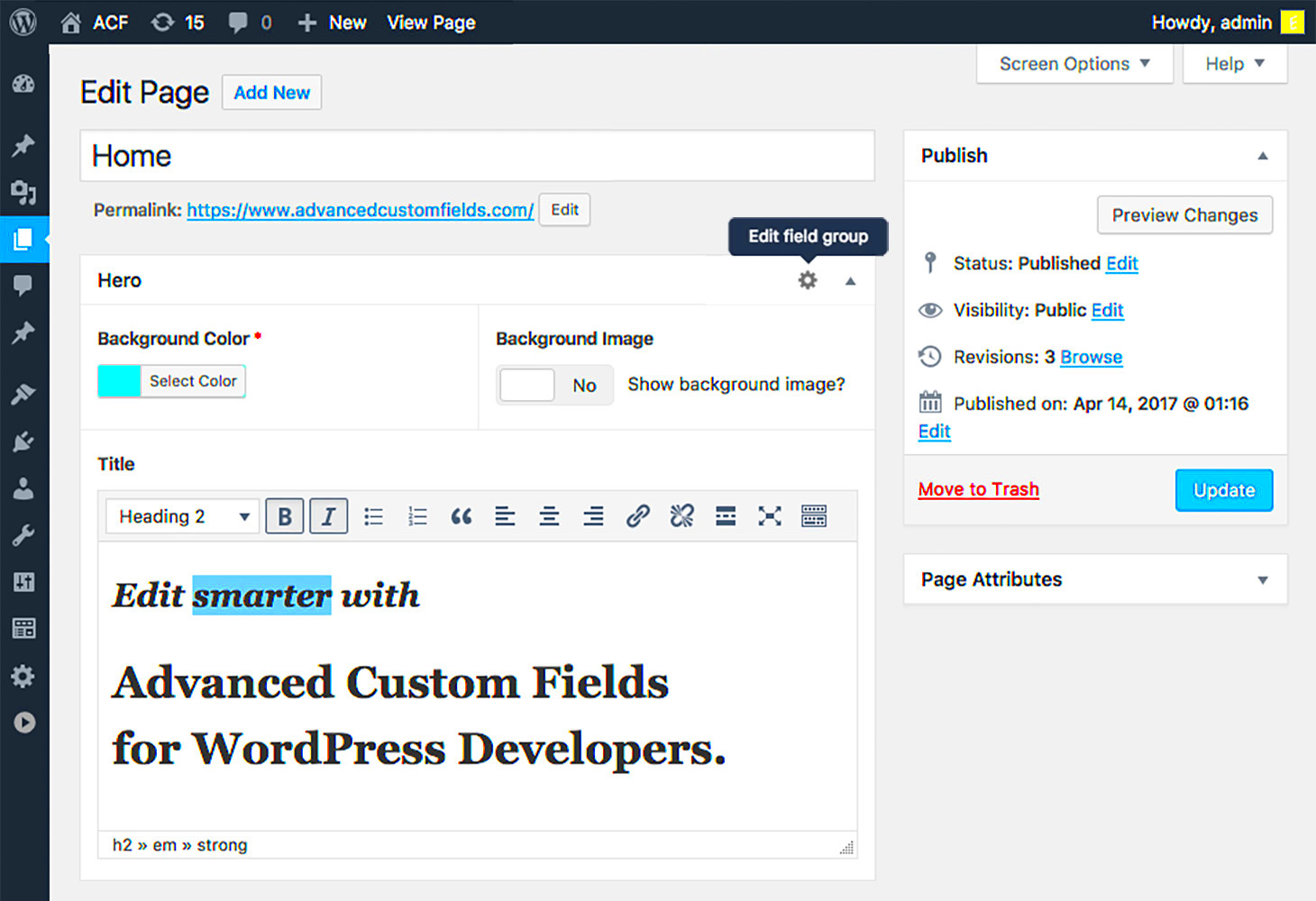 ACF  Advanced Custom Fields Plugin for WordPress