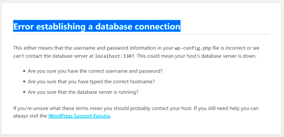 How to Fix Error Establishing a Database Connection in WordPress