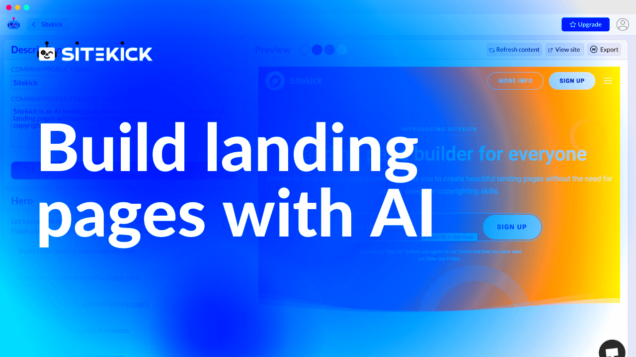 AI landing page builder