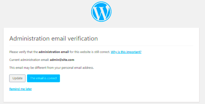 Simple Guide to Disable WordPress Admin Email Verification  WordPress 