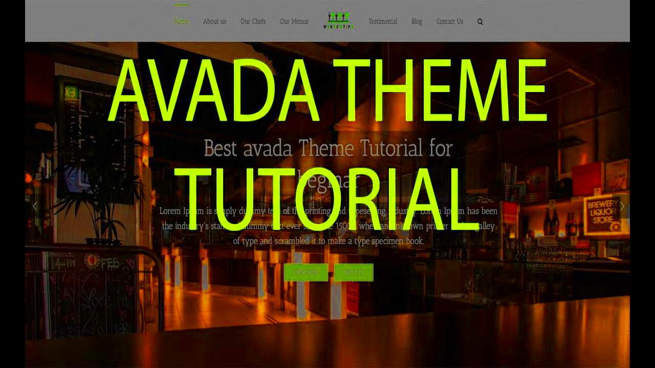 Avada theme WordPress tutorial  how to create restaurant website using 