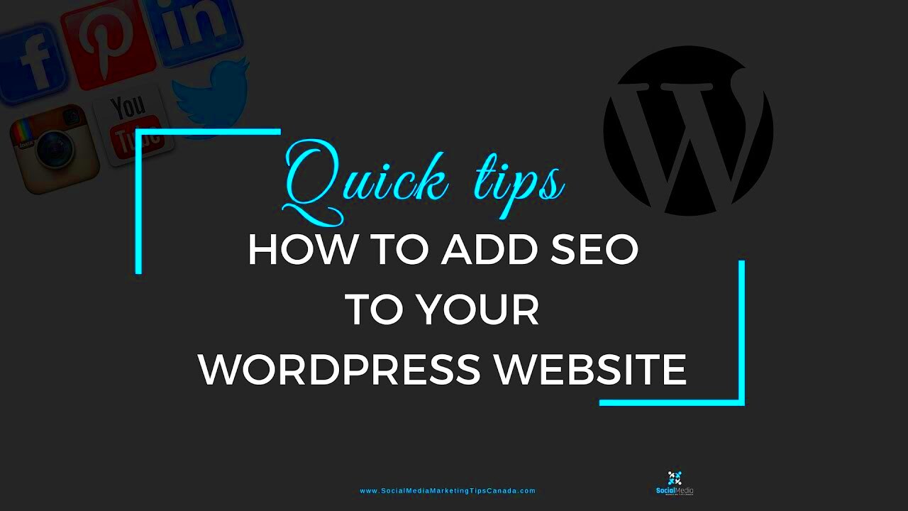 How to add SEO to your WordPress Website  YouTube