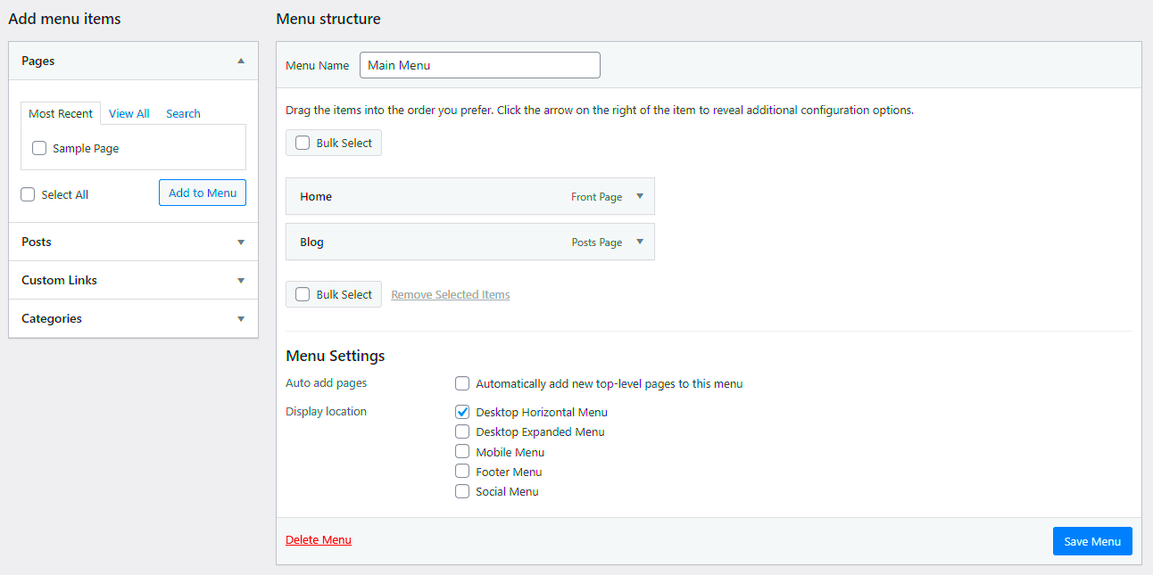 How to Create Add  Edit a WordPress Navigation Menu