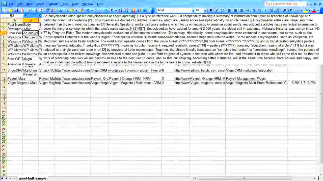 Free WordPress Ultimate CSV importer  How to Format a CSV for import 