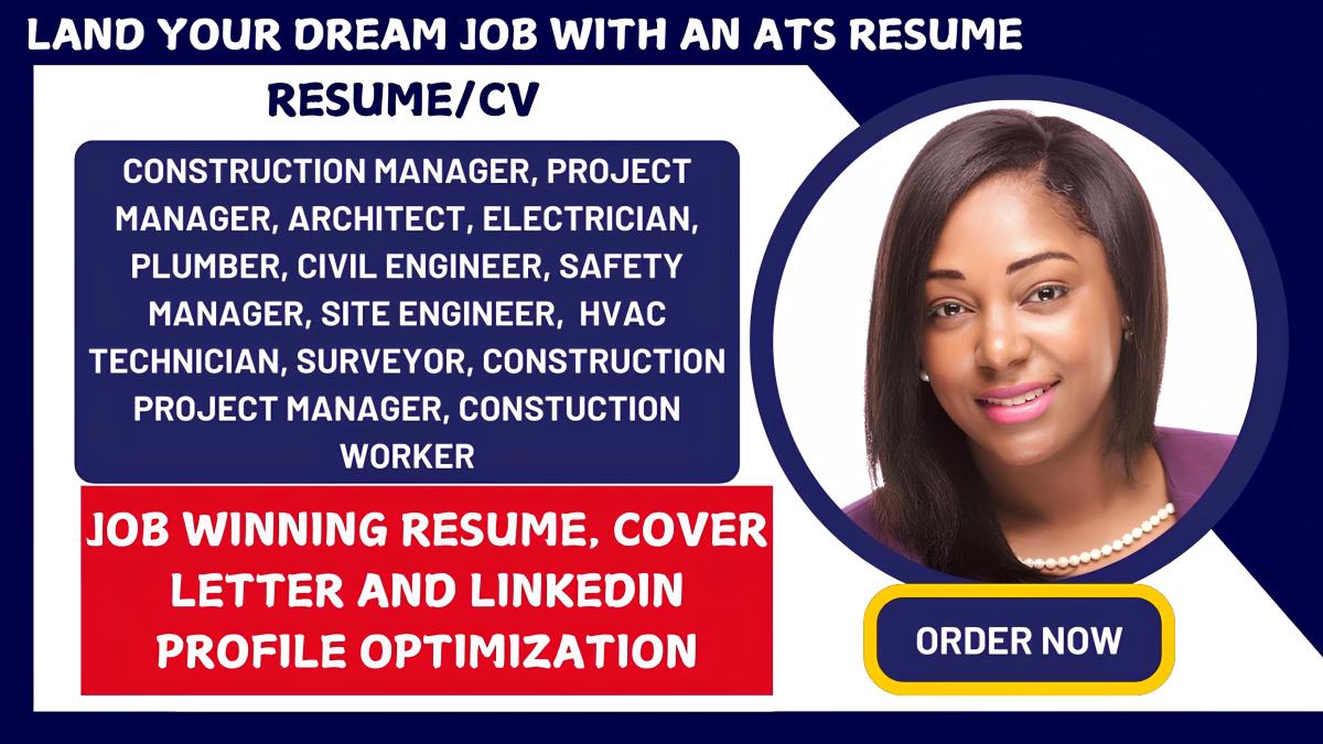 I Will Write Project Manager, Electrician, Construction Manager, Construction Resume