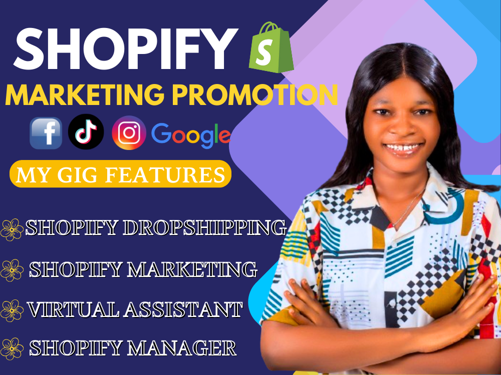 I will do shopify marketing, shopify virtual assistance, shopify store manager