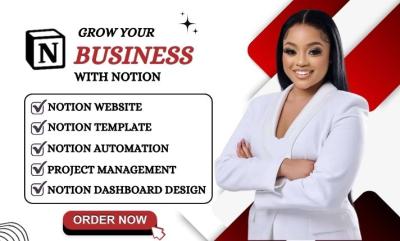 I will build a customized notion template to boost productivity, notion expert