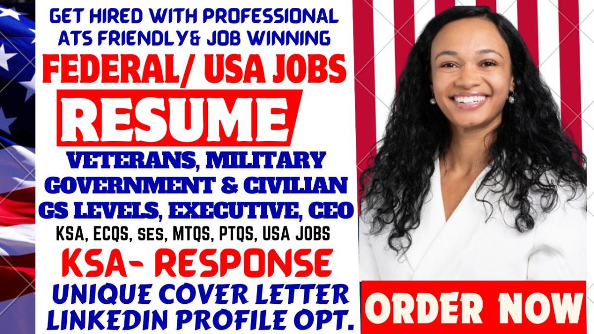 I will write perfect resume for federal government military, usajobs, veteran executive