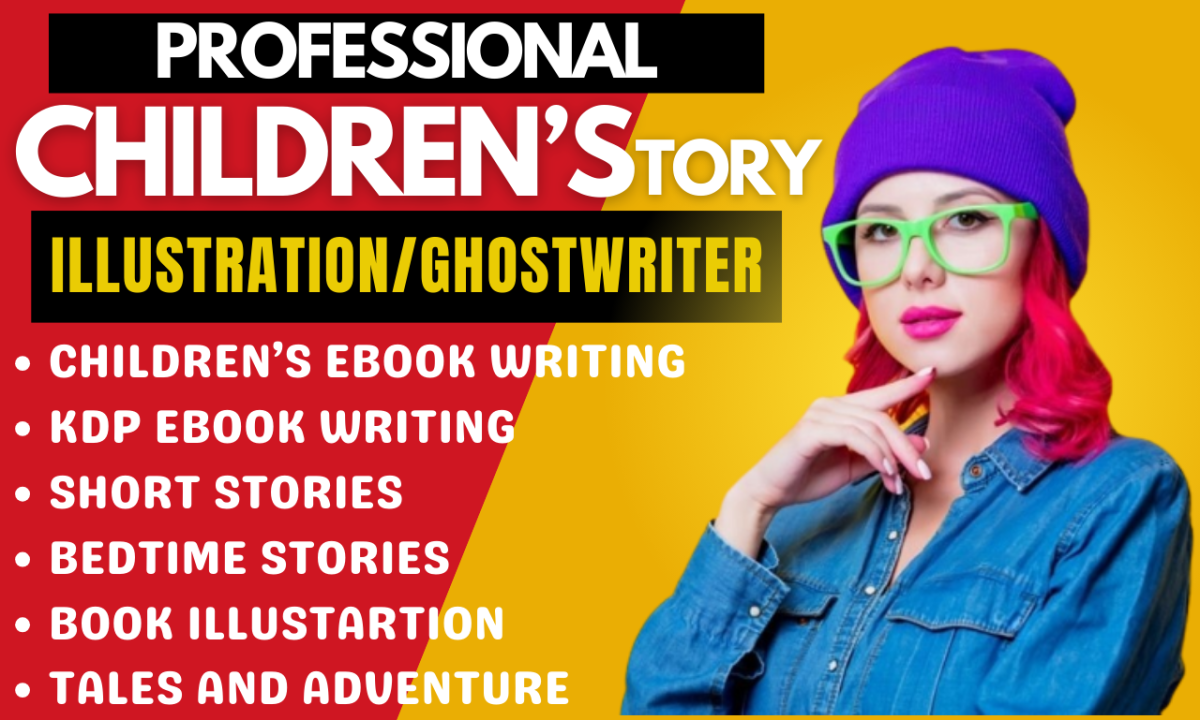 I will be ebook ghostwriter, ghostwriter book, children story book, kids illustration