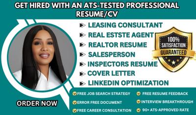 I Will Write a Leasing Consultant Resume for Real Estate Inspectors, Realtors, and Salespersons