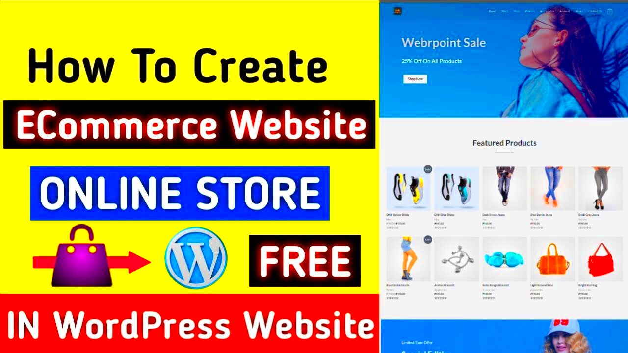 How to Create a FREE eCommerce Website with WordPress  Build an Online 